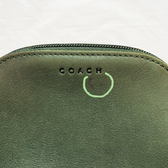 Coach Green Leather Mini Pouch | Quiet Luxury Trend - Picture 5 of 5
